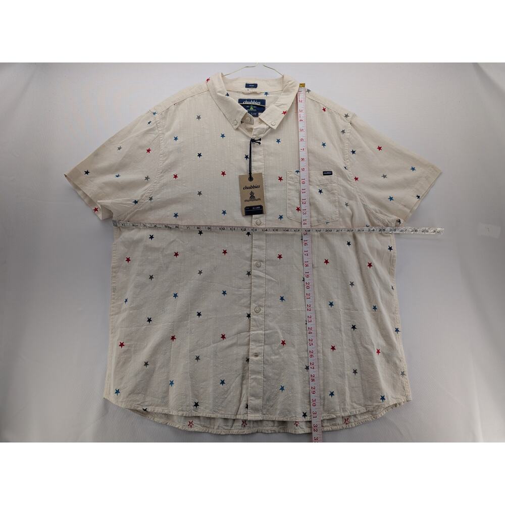 NWT Chubbies The All Stars No Stripes Shirt in Off White size XXL - Picture 7 of 7
